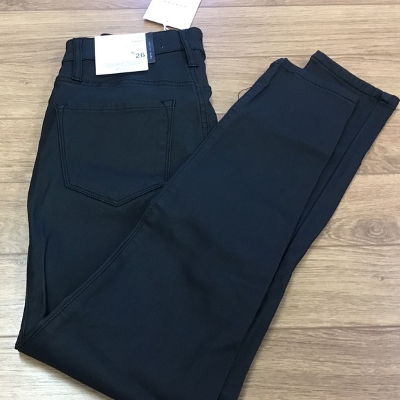 KANCAN COATED HIGH RISE BUTTON DOWN SKINNY JEANS SIZE 5 - Picture 5 of 12